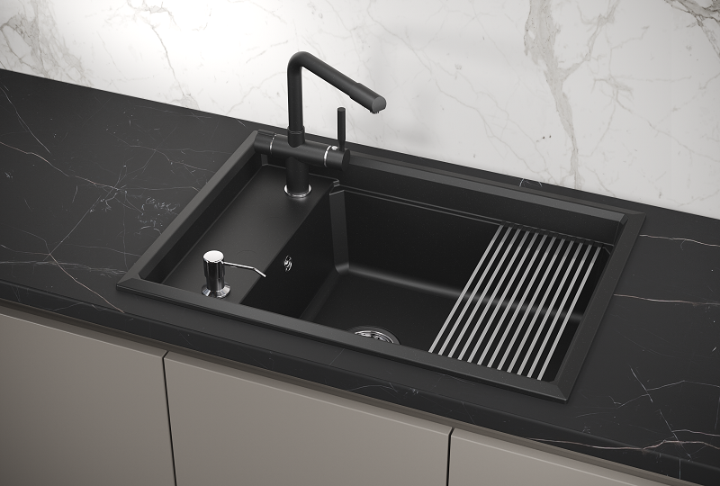 Мойка кухонная Granula Kitchen Space 7305, ШВАРЦ